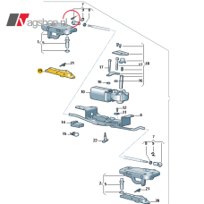 Audi A4/S4/RS4 8H Cabrio onderstuk kap slot